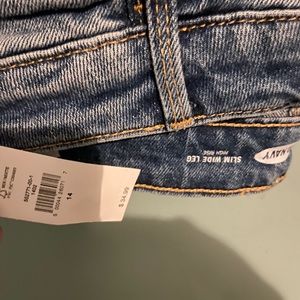 Old Navy high waisted slim wide leg jeans